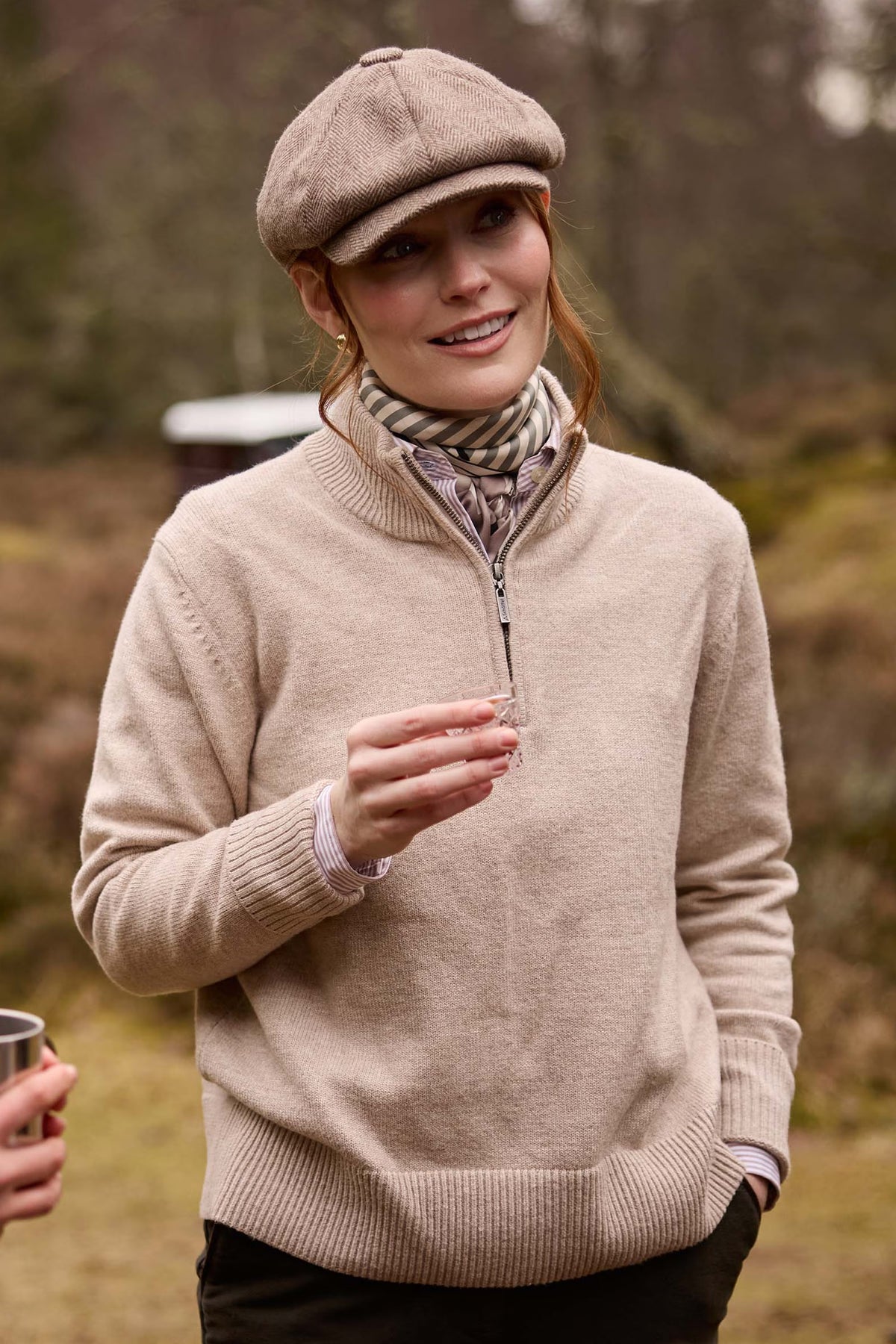 Schoffel Thoralby 1/4 Zip Jumper #Colour_Oatmeal
