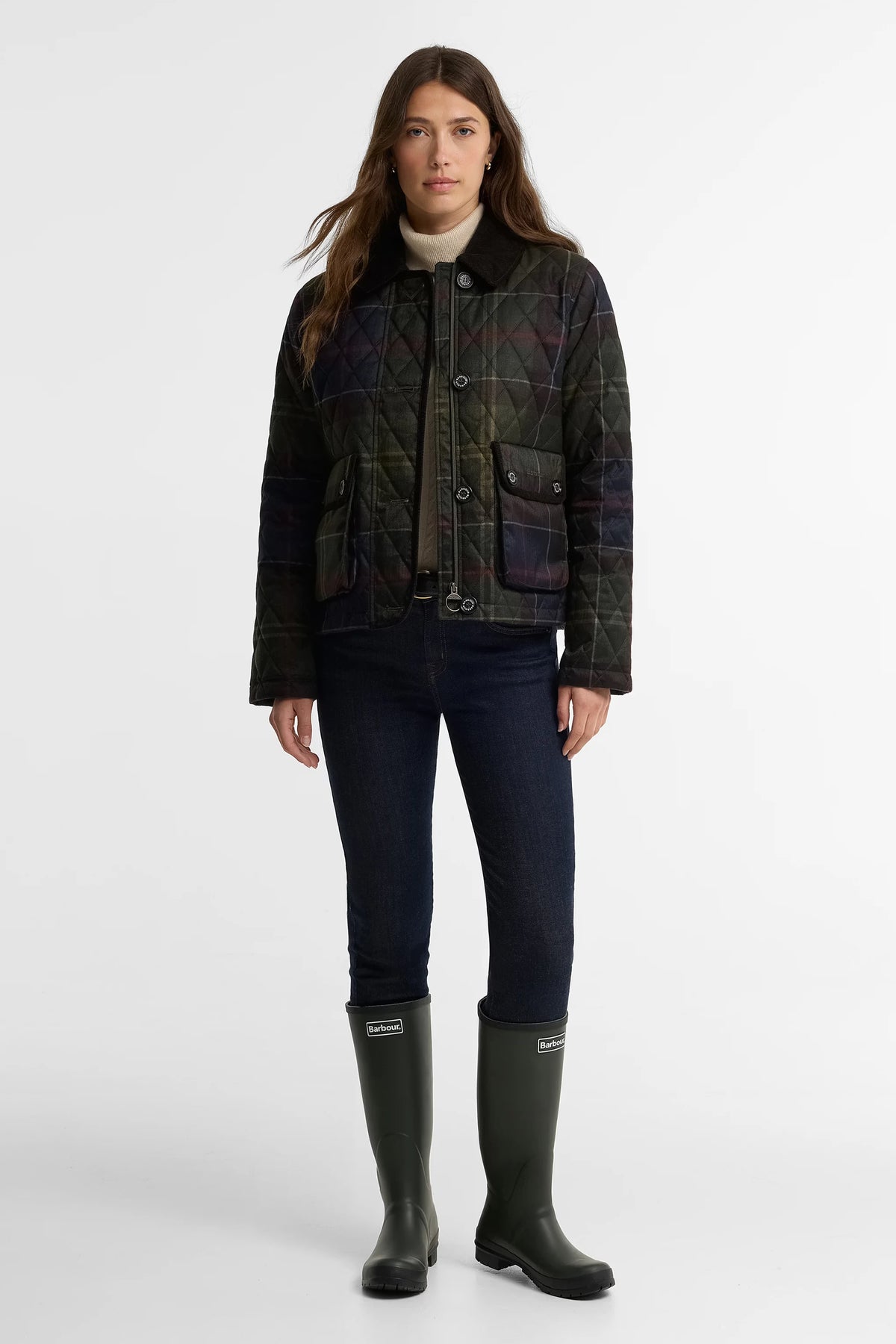 Barbour Abbey Tall Welly #Colour_Olive