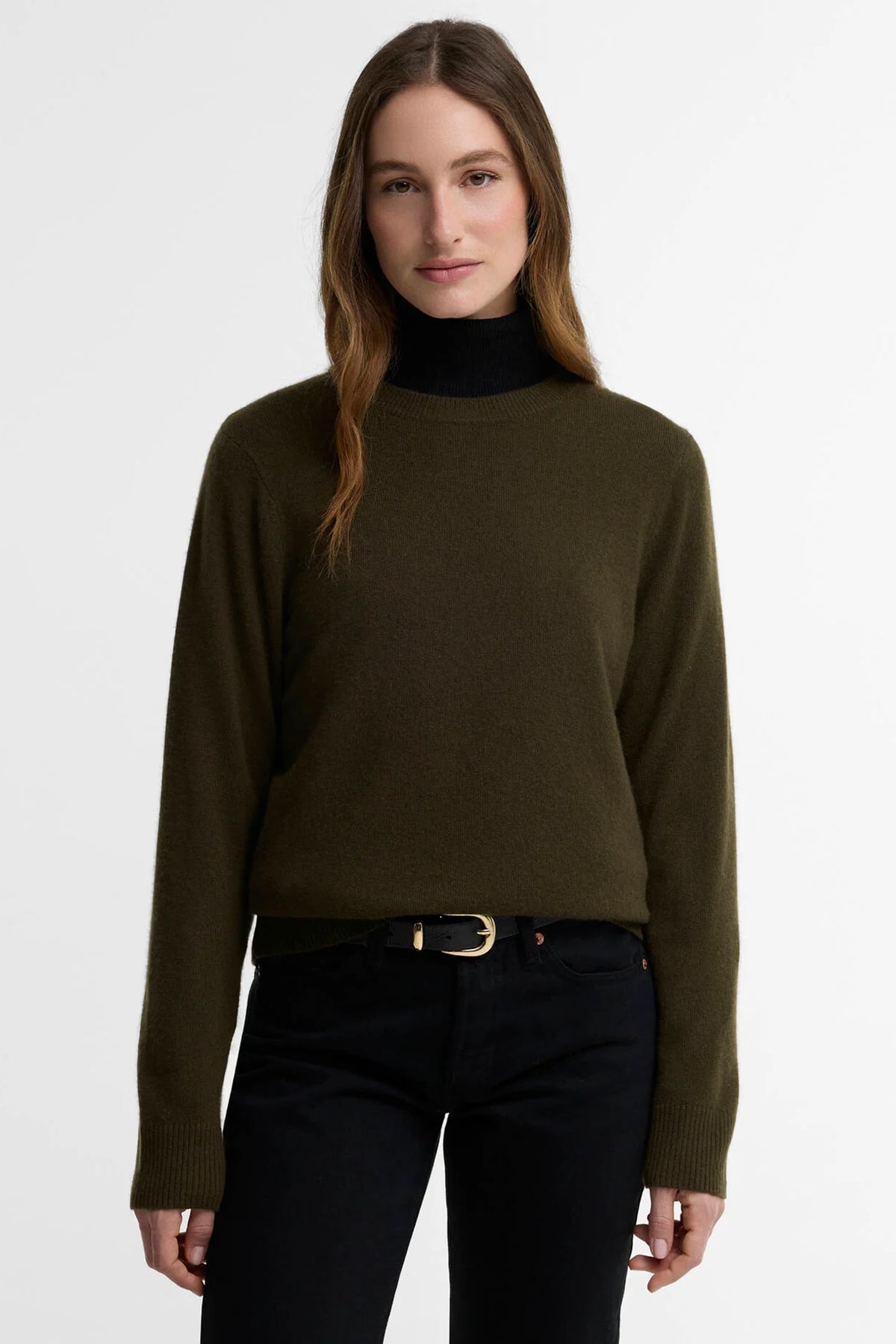 Barbour Penwood Cashmere Knitted Jumper #Colour_Olive