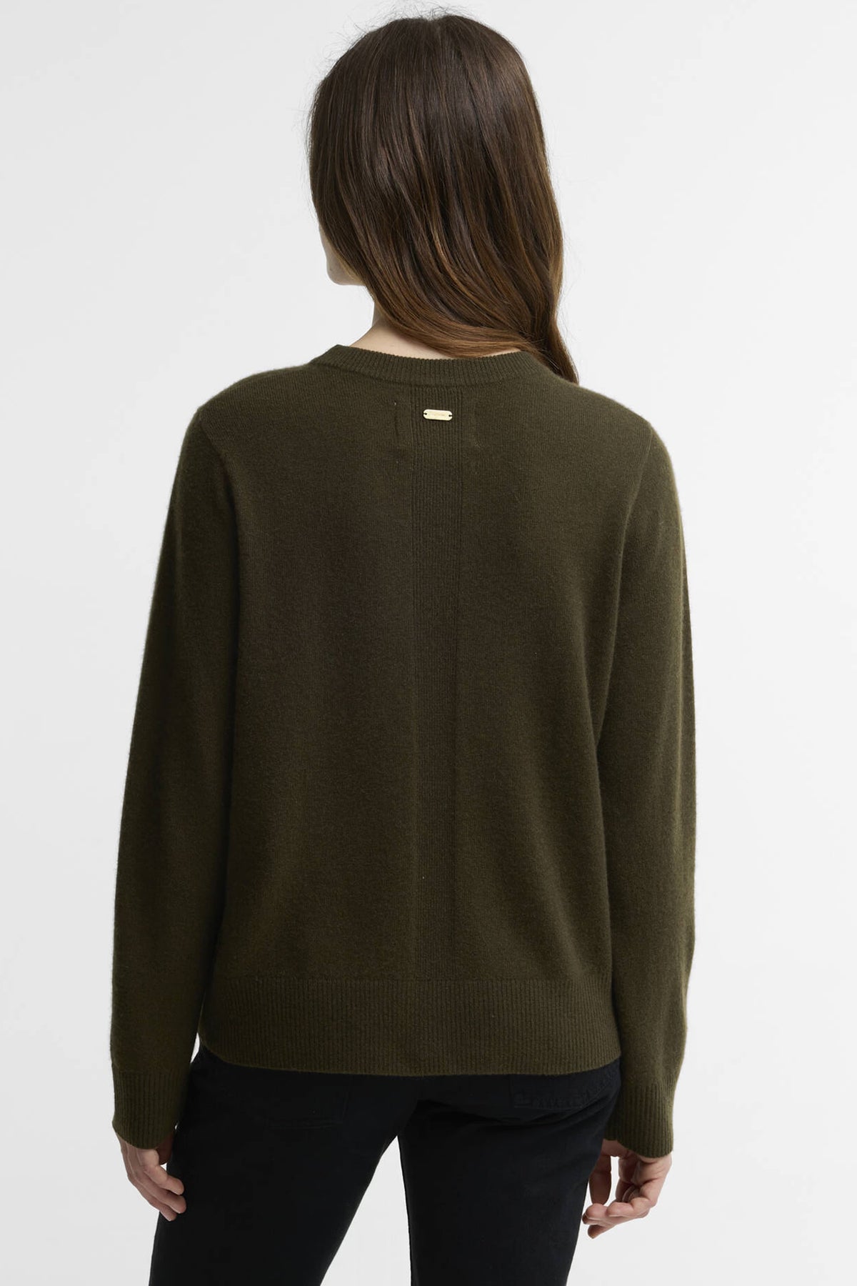 Barbour Penwood Cashmere Knitted Jumper #Colour_Olive