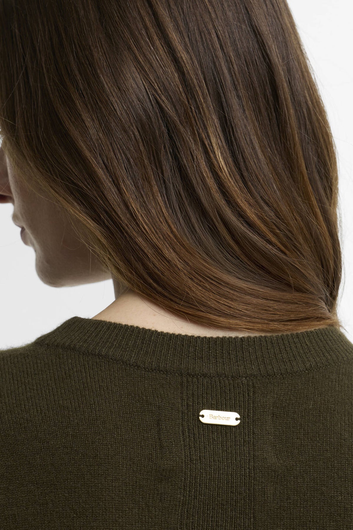 Barbour Penwood Cashmere Knitted Jumper #Colour_Olive