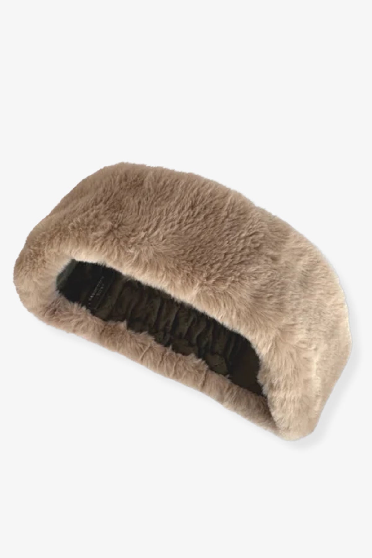 Barkworth Reeve Wildling Headband Reverible Faux Fur & Velvet #Colour_Olive & Fawn