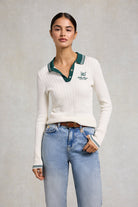 Holland Cooper Natural Racing Green Orla Knit #Colour_Natural Racing Green