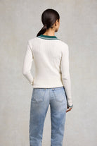 Holland Cooper Natural Racing Green Orla Knit #Colour_Natural Racing Green