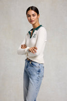 Holland Cooper Natural Racing Green Orla Knit #Colour_Natural Racing Green