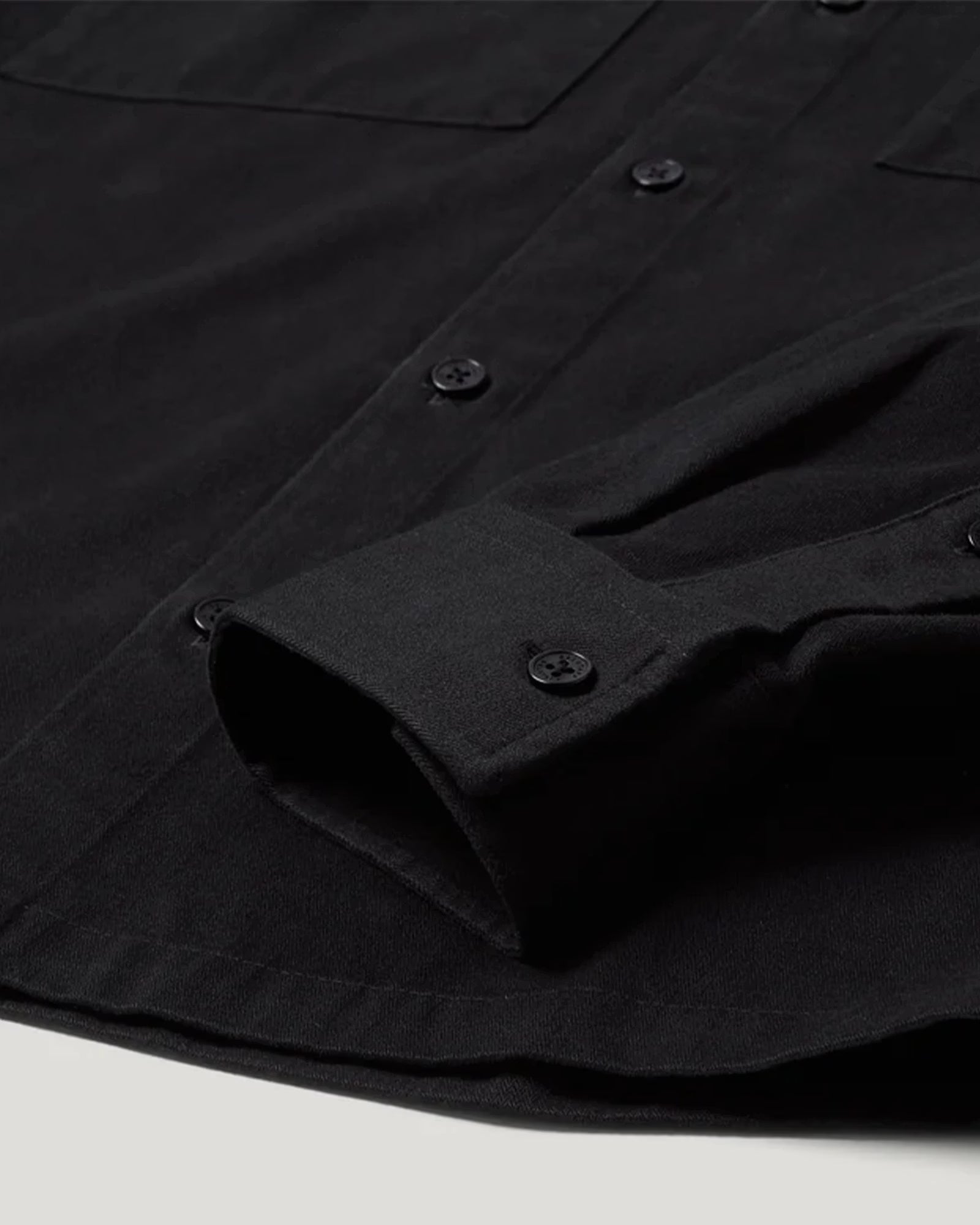 Belstaff Outpost Shirt Cotton Herringbone #Colour_Black