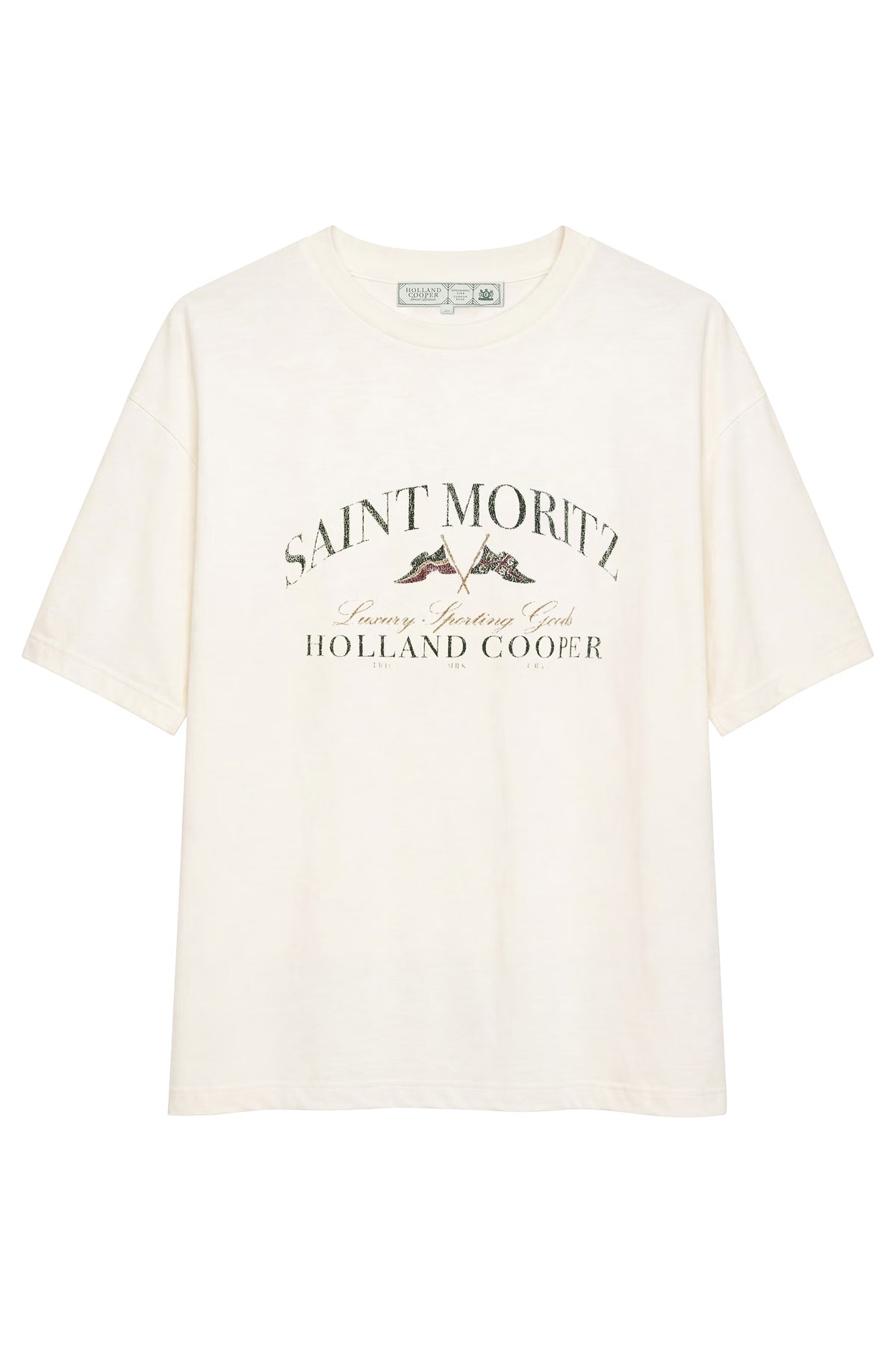 Holland Cooper Oversized Destination Tee #Colour_Cream