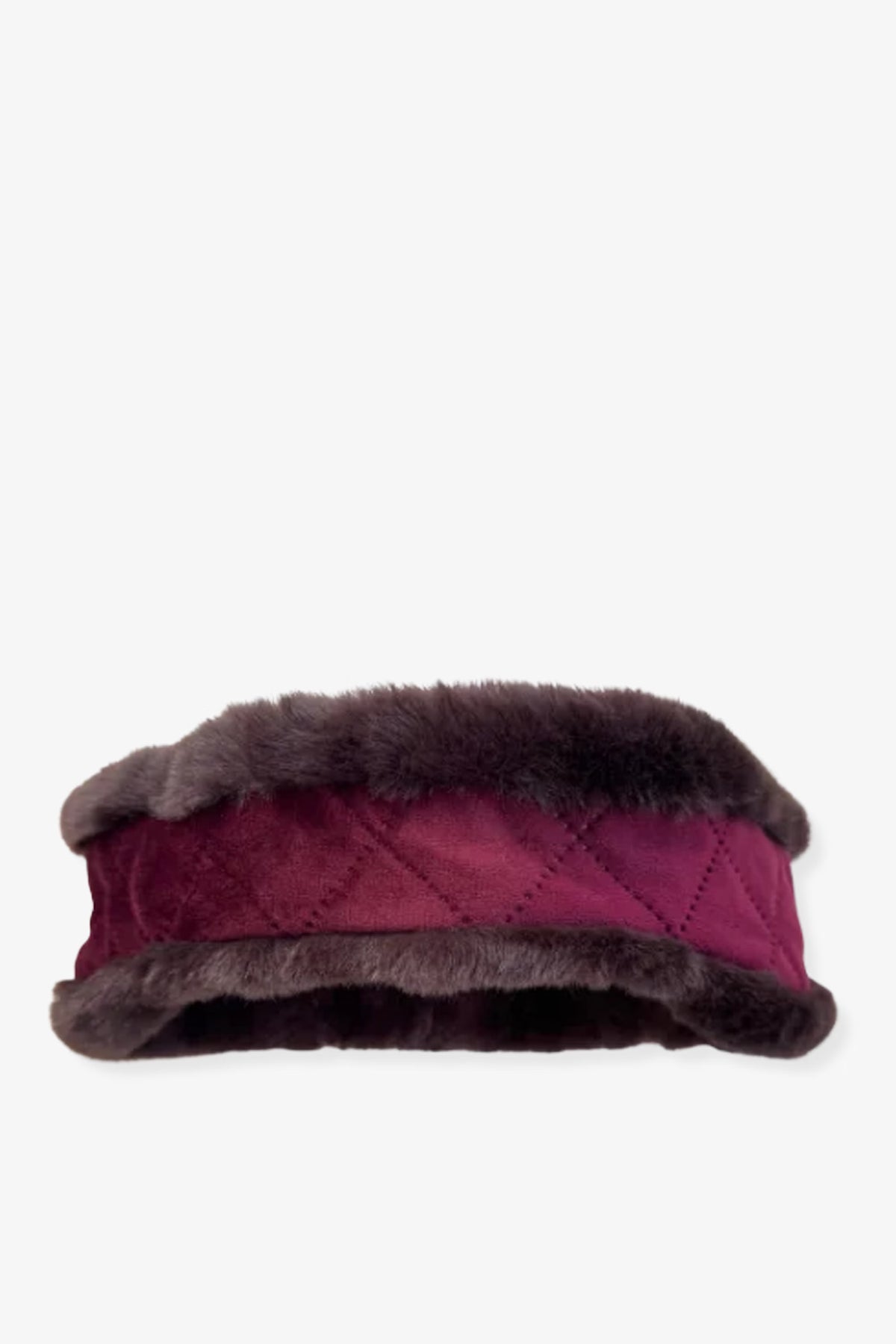 Barkworth Reeve Wildling Headband Reverible Faux Fur & Velvet #Colour_Oxblood & Chocolate