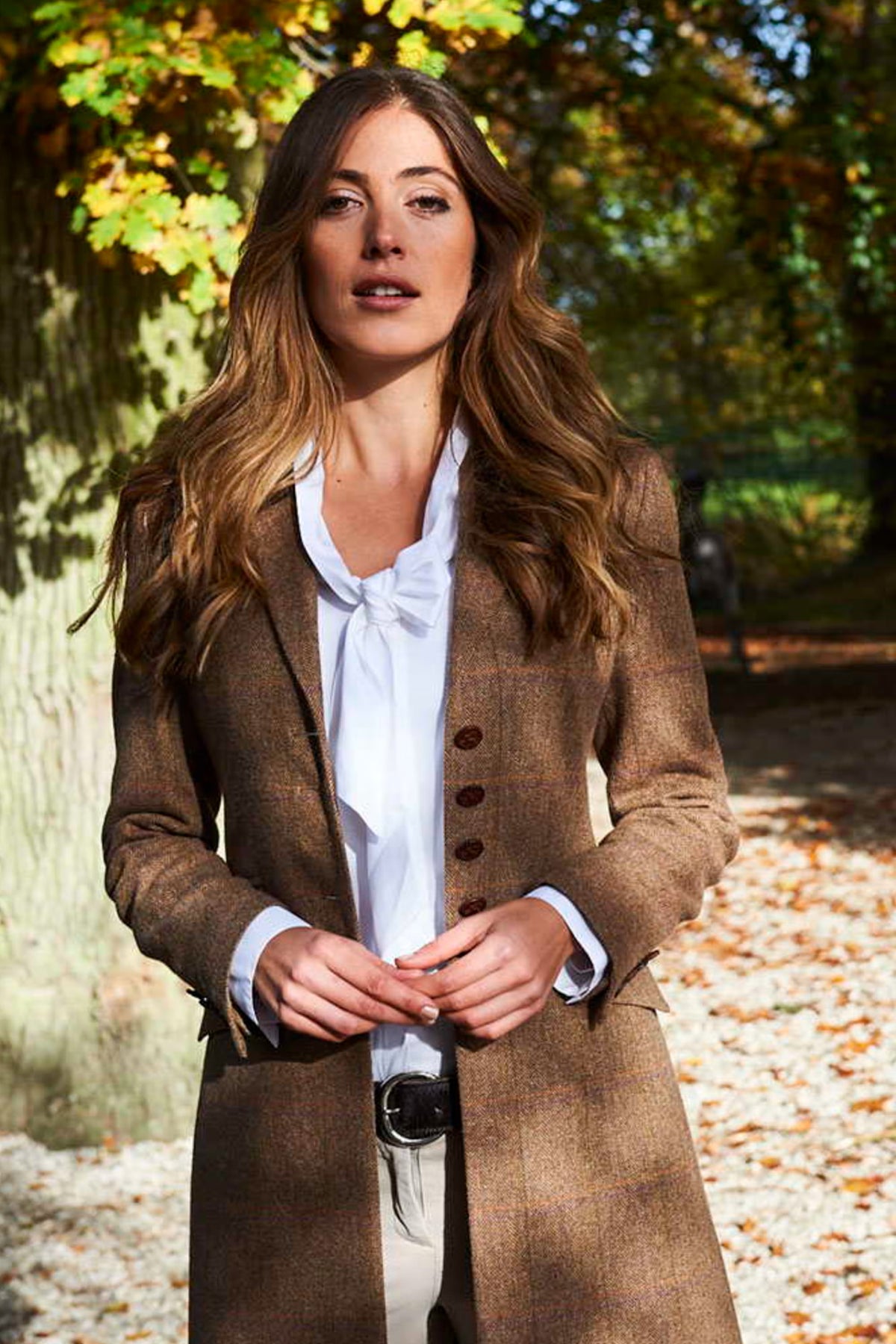 Anna Lascata Philippa Tailored Fit Cotton Shirt #Colour_White