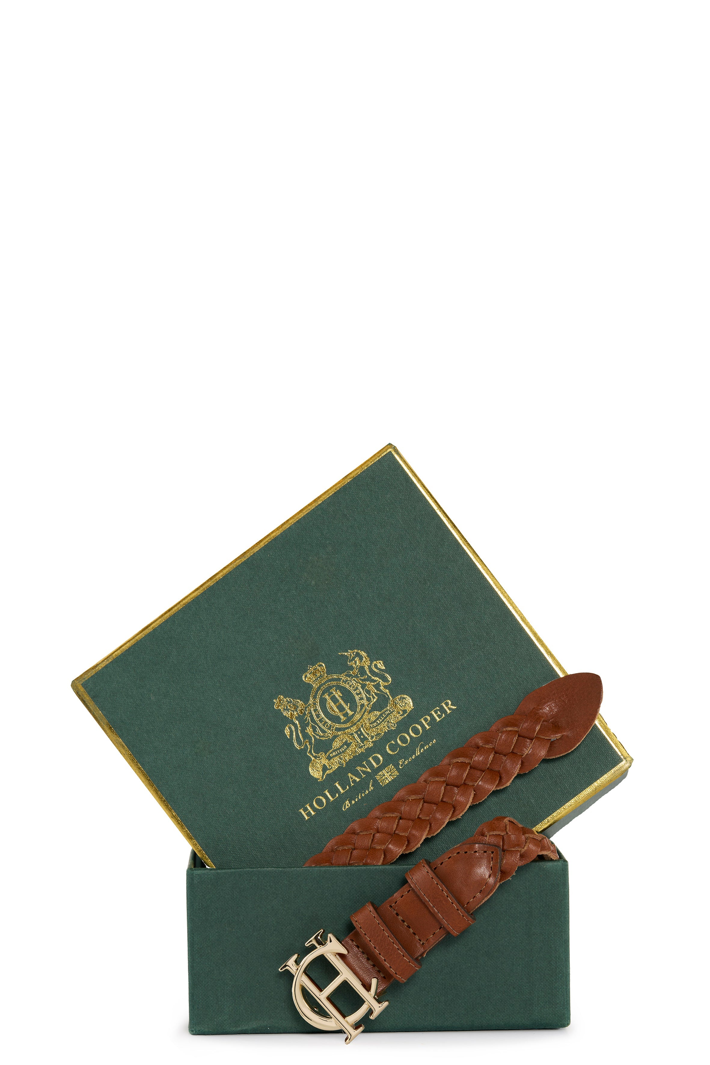 Plaited Slim Belt -    tan -  S