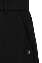 Holland Cooper Black Pleated Wide Leg Trouser #Colour_Black