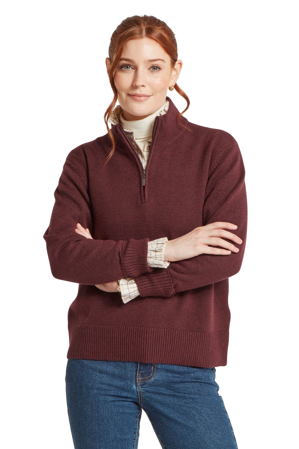 Schoffel Thoralby 1/4 Zip Jumper #Colour_Port