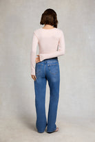 Holland Cooper Palest Pink Rebecca Long Sleeve Top #Colour_Palest Pink