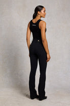 Holland Cooper Black Rebecca Rib Tank #Colour_Black