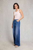 Holland Cooper Palest Pink Rebecca Rib Tank #Colour_Palest Pink