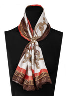 Regal Horse Silk Scarf -    sienna - View 39