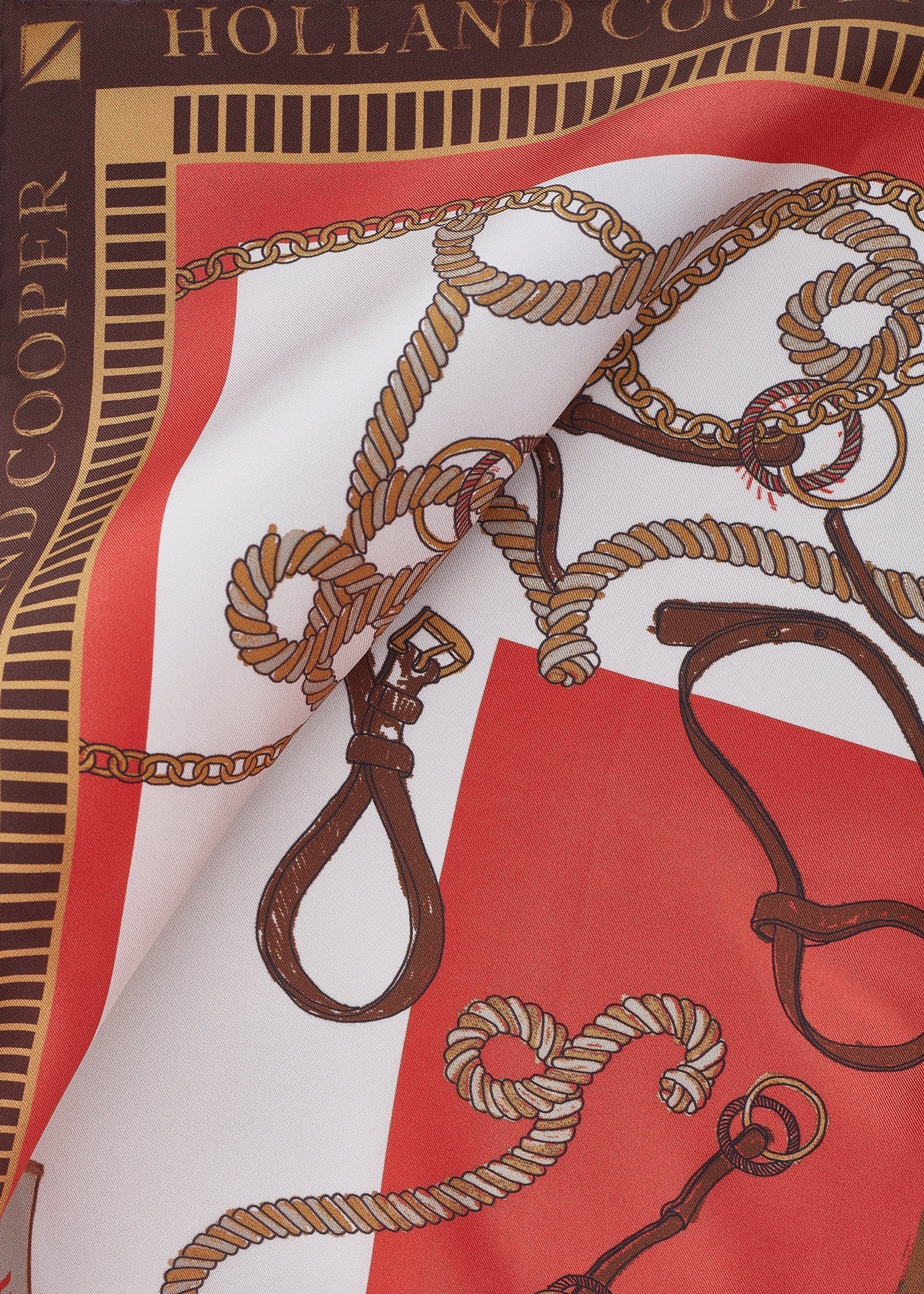 Regal Horse Silk Scarf -    sienna - View 40