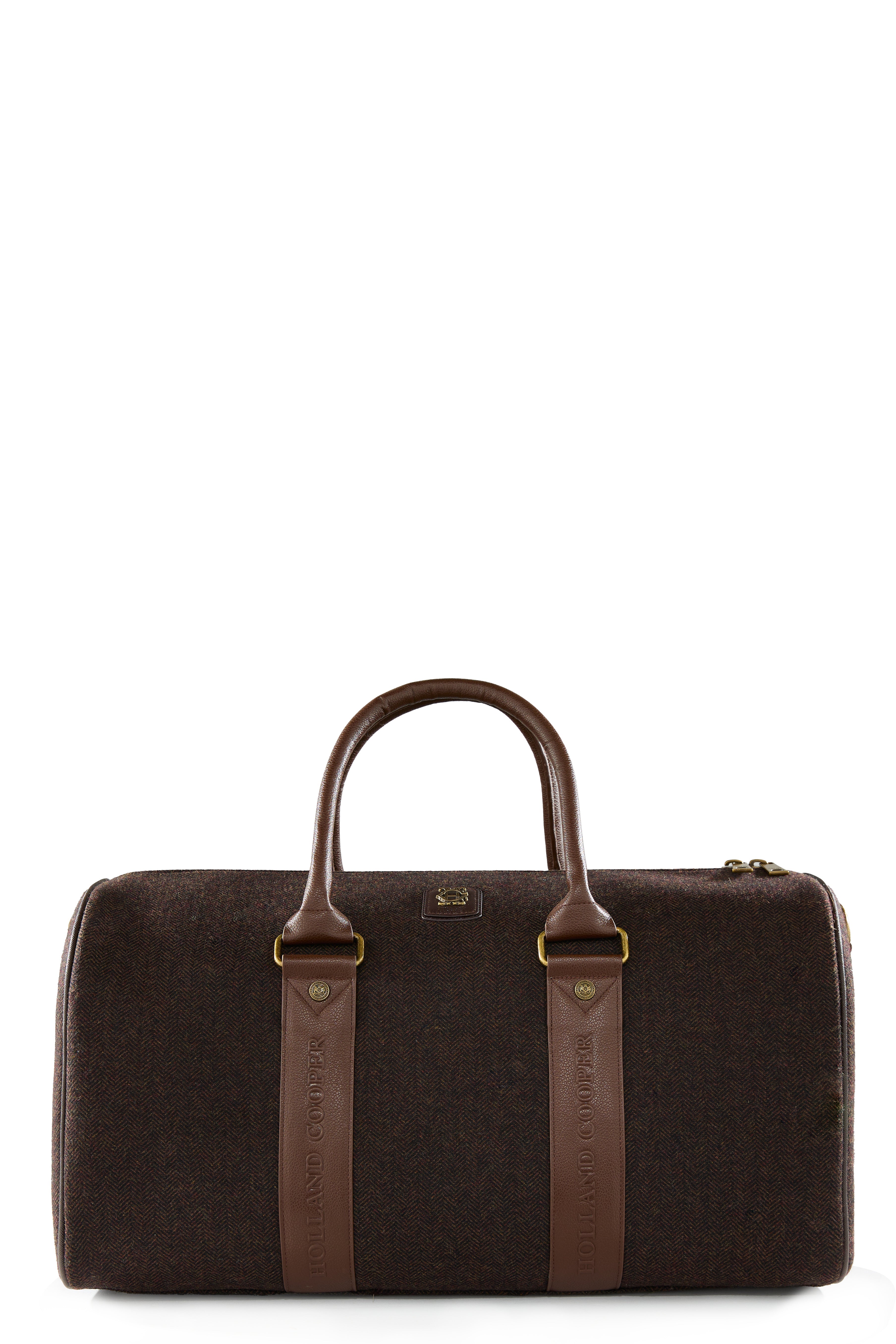 Regency Holdall -   brown herringbone
