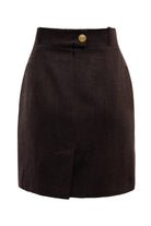 Regency Skirt -   chocolate herringbone -  UK8 - View 103