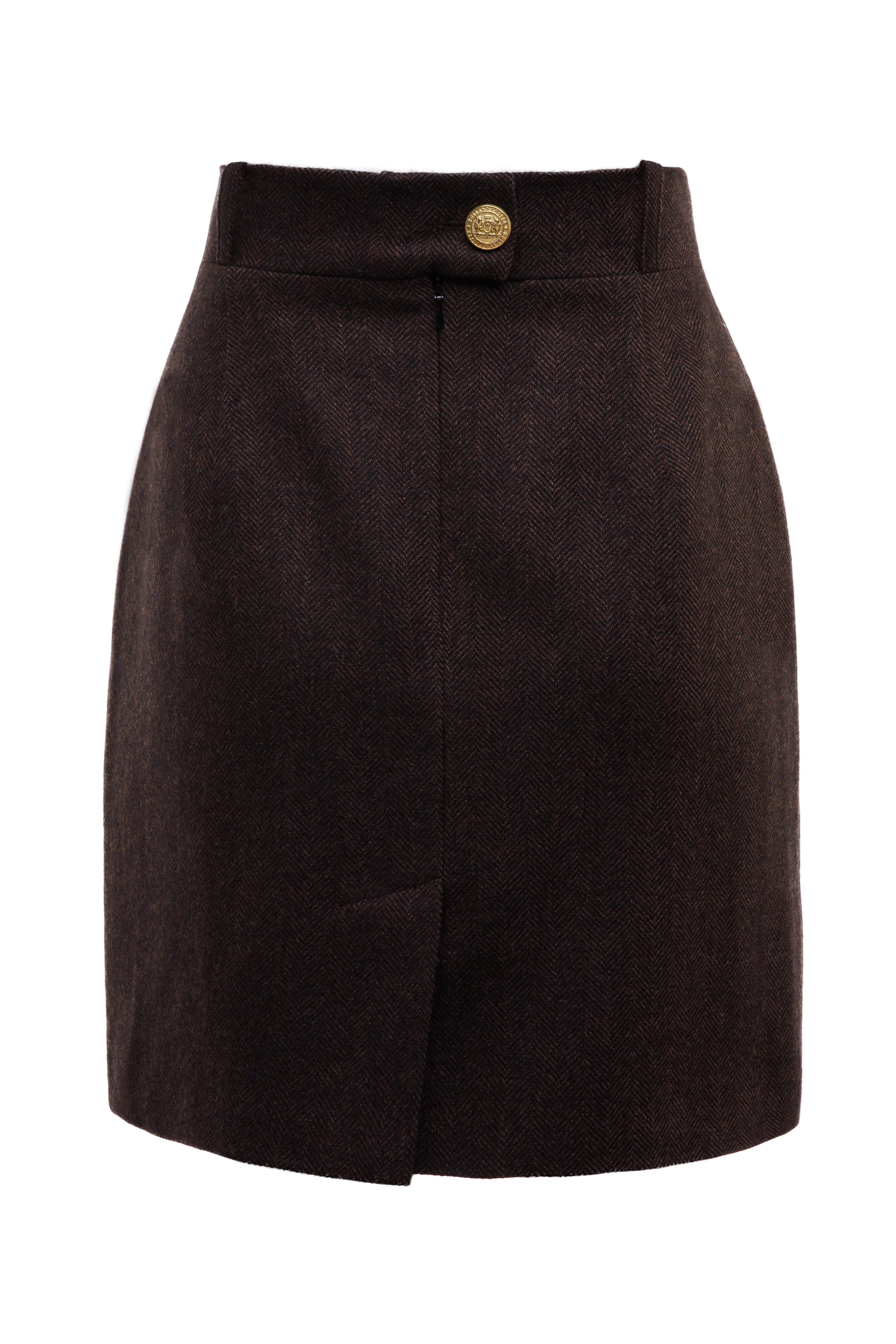 Regency Skirt -   chocolate herringbone -  UK8 - View 103