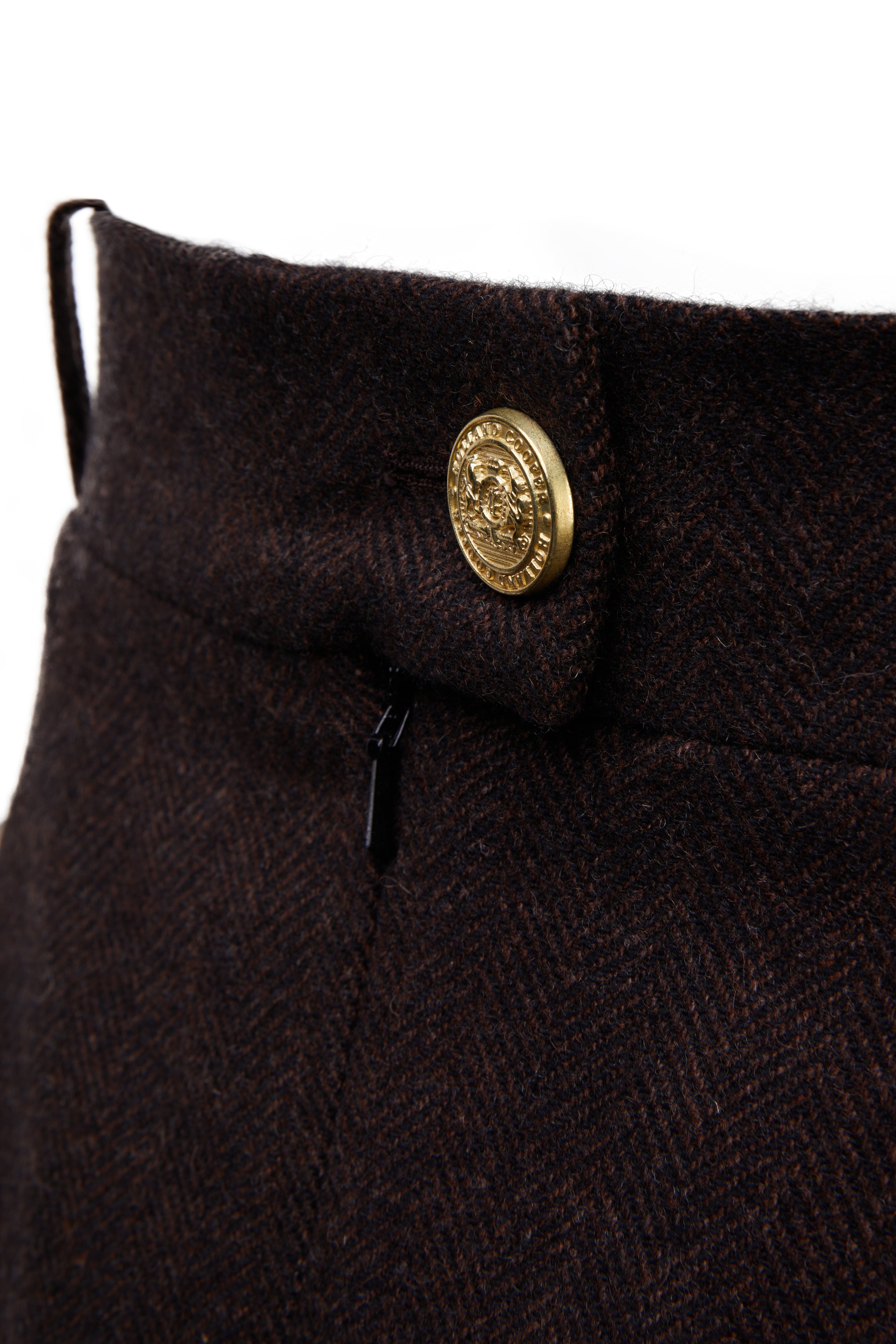 Regency Skirt -   chocolate herringbone -  UK8 - View 104