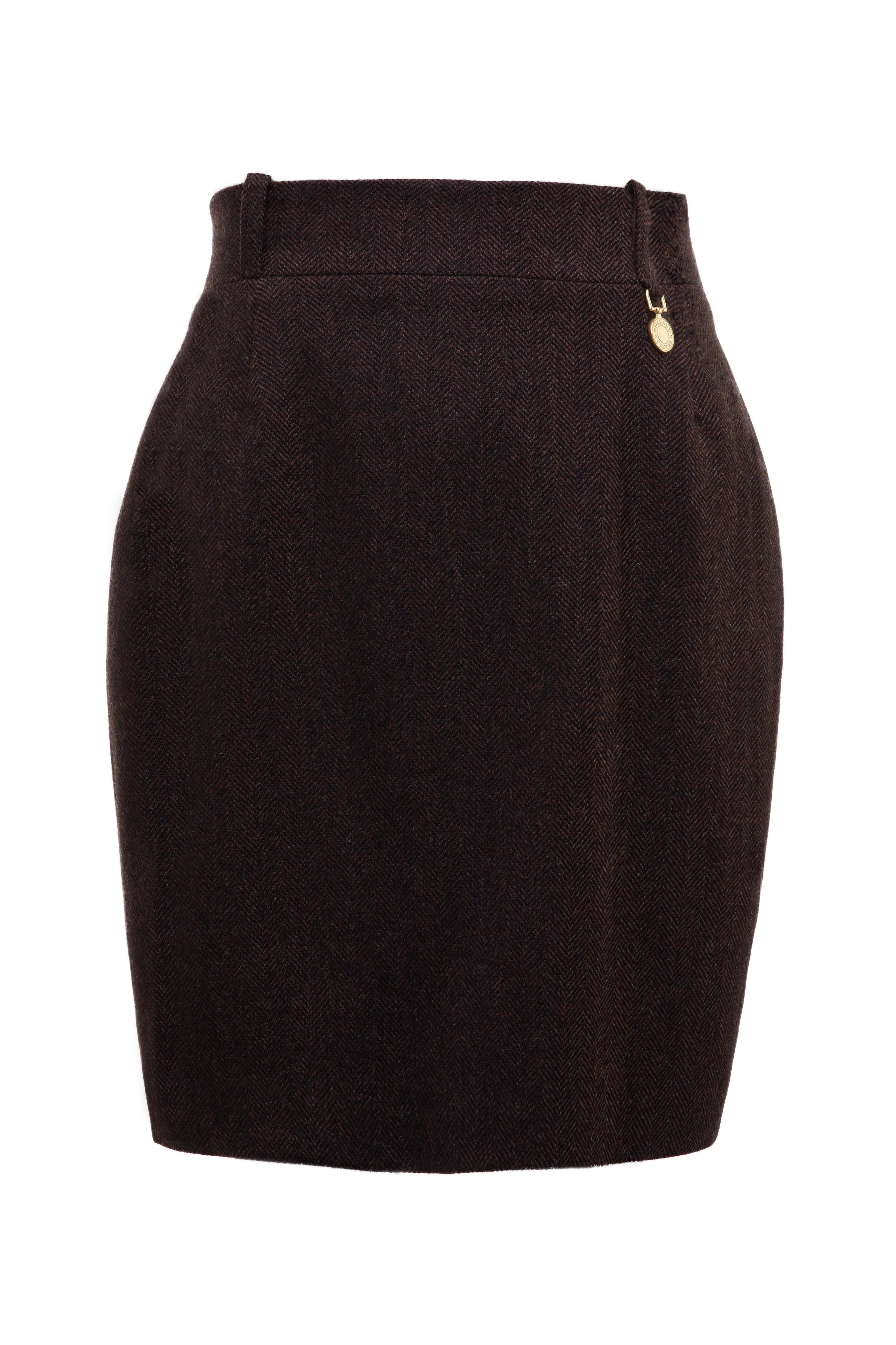 Regency Skirt -   chocolate herringbone -  UK8 - View 101