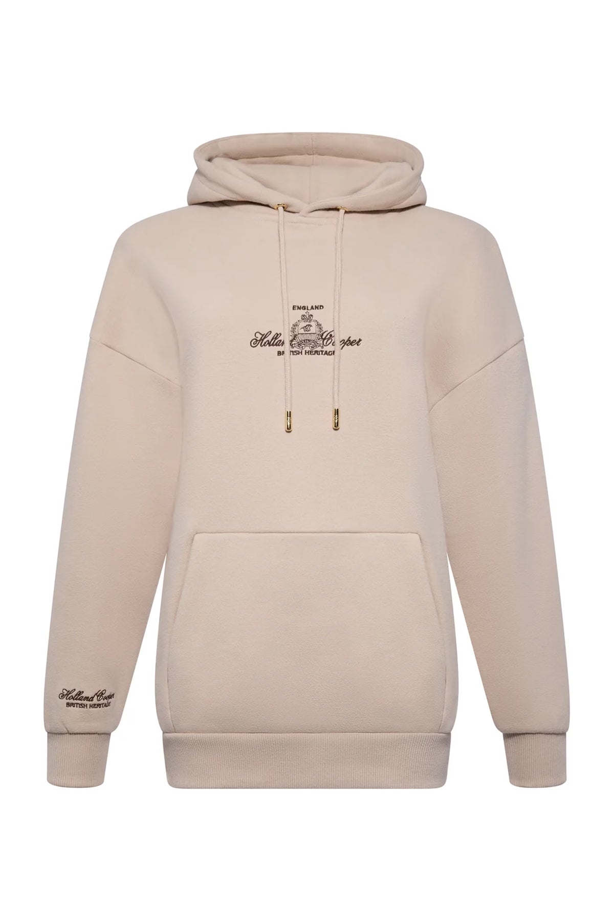 Holland Cooper Relaxed Fit Script Hoodie #Colour_Stone