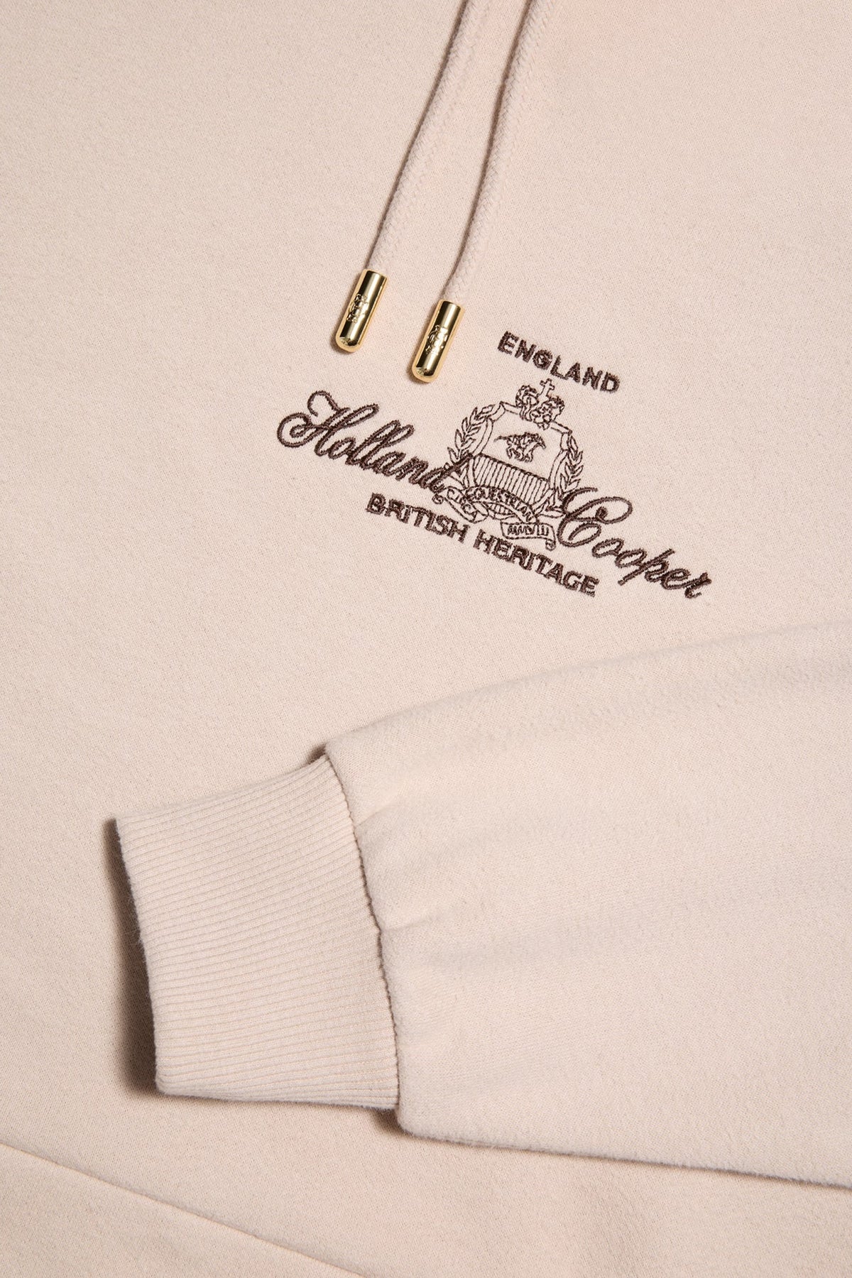 Holland Cooper Relaxed Fit Script Hoodie #Colour_Stone