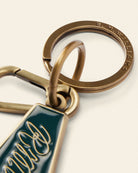 R.M. Williams Rope Logo Enamel Keyring #Colour_Pine Green