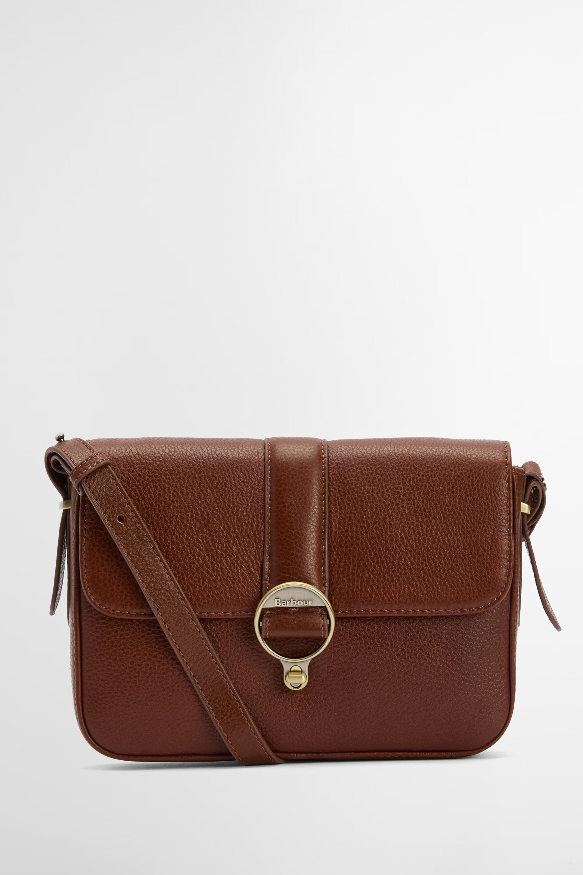 Barbour Rosa Leather Crossbody Bag #Colour_Brown