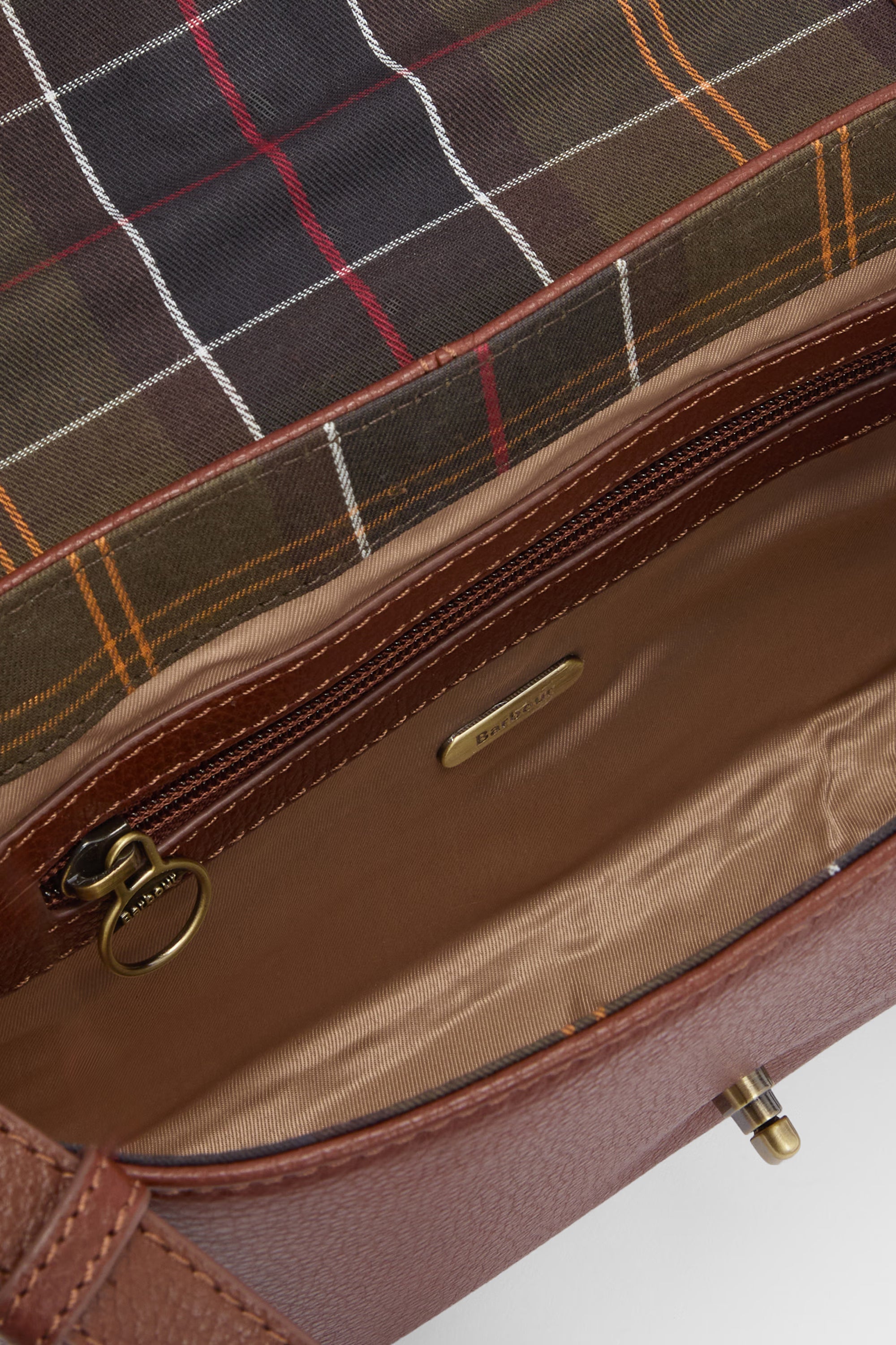 Barbour Rosa Leather Crossbody Bag #Colour_Brown