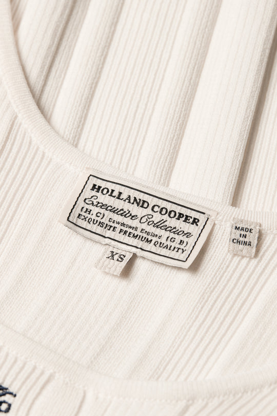 Holland Cooper White Ruby Knitted Vest #Colour_White