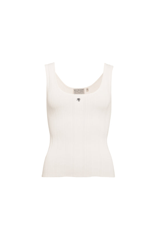 Holland Cooper White Ruby Knitted Vest #Colour_White