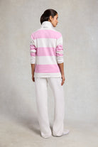 Holland Cooper Pink Ecru Rugby Shirt #Colour_Pink Ecru