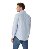 R.M. Williams White/Blue Sommers Poplin Stripe Shirt #Colour_White/Blue