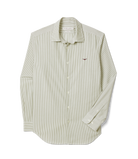 R.M. Williams White & Green Stripe Sommers Poplin Stripe Shirt #Colour_White & Green Stripe