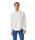 R.M. Williams White Newman Classic Linen Shirt #Colour_White