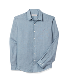 R.M. Williams Steel Blue Newman Classic Linen Shirt #Colour_Steel Blue