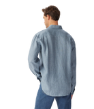 R.M. Williams Navy Newman Classic Linen Shirt #Colour_Navy