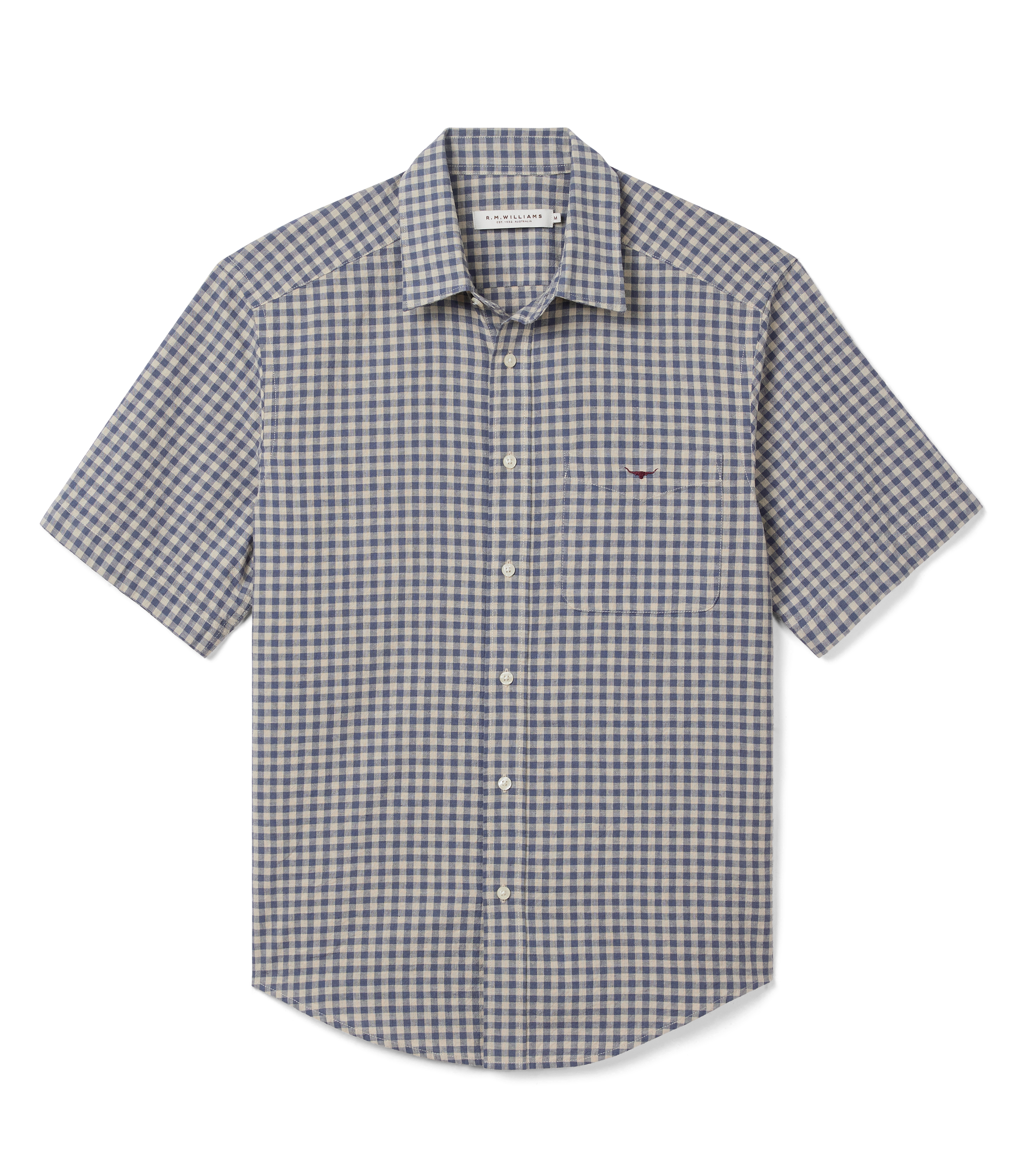 R.M. Williams Olive Johnson SS Shirt #Colour_Olive