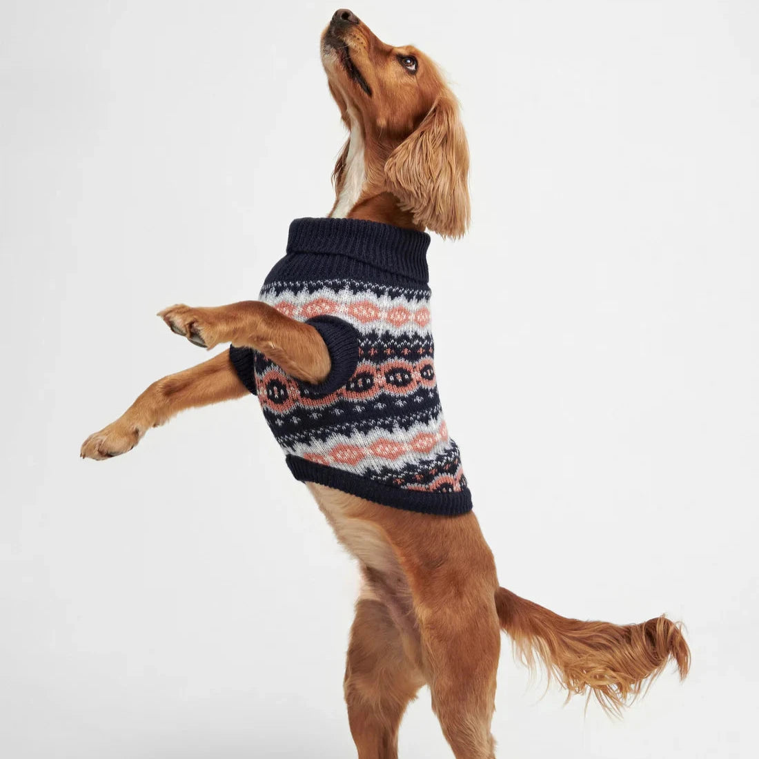 Barbour Case Fair Isle Dog Gift Set #Colour_Pink/Navy