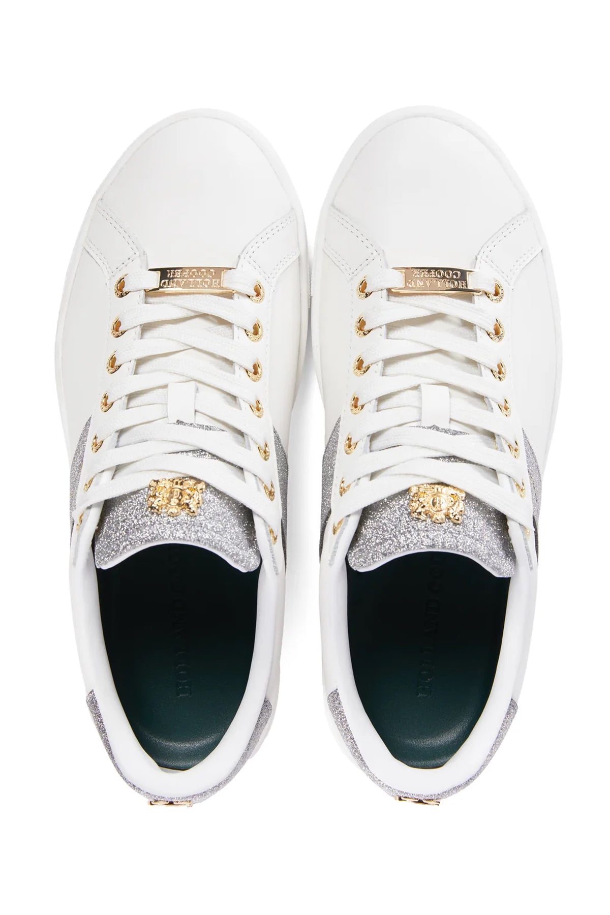 Holland Cooper Knightsbridge Court Trainer #Colour_Silver Crystal