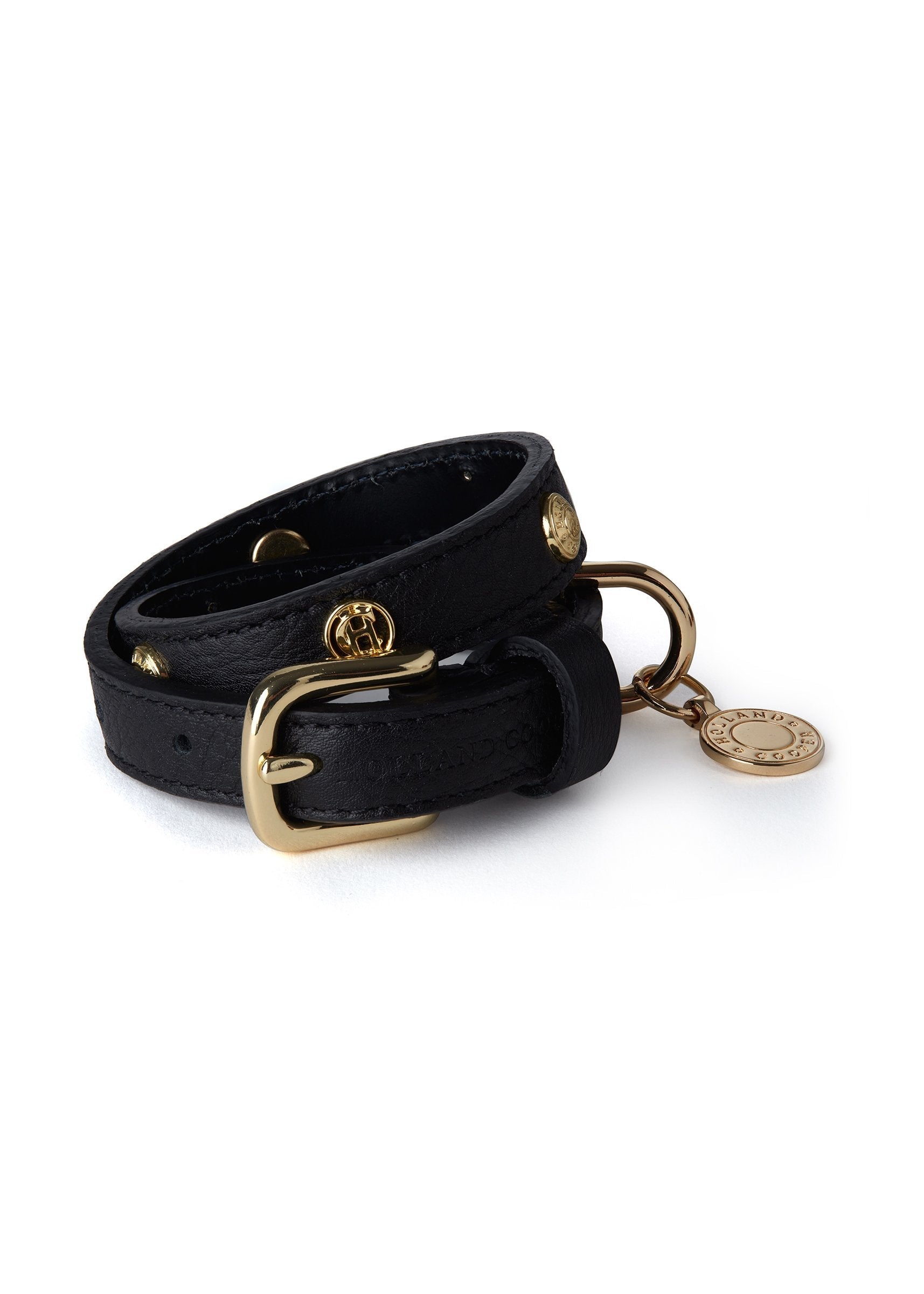 HC Studded Dog Collar -    black -  S