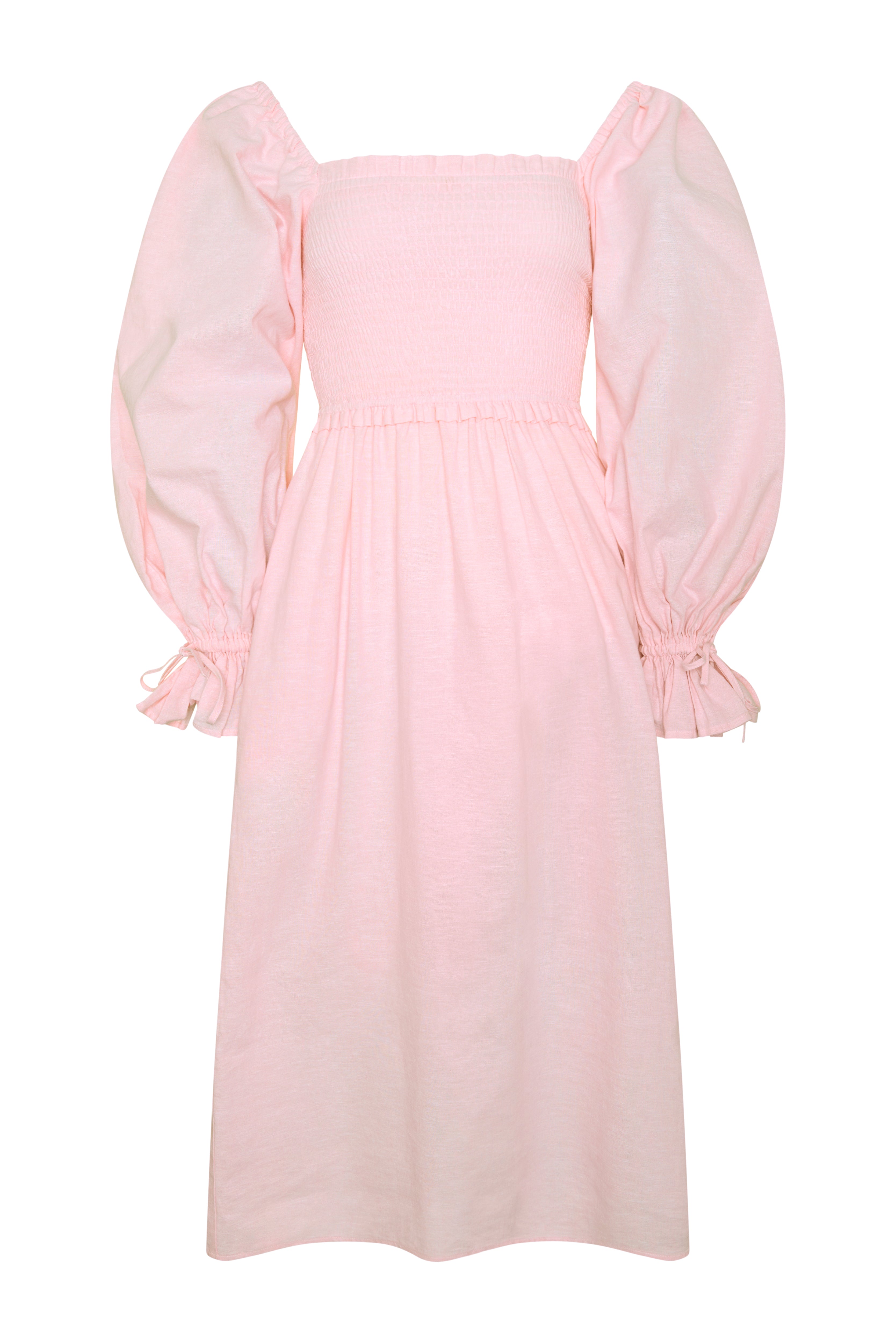 Holland Cooper Pale Pink Smock Dress #Colour_Pale Pink