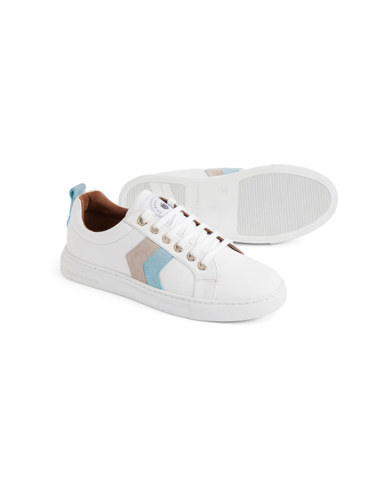 Fairfax & Favor Sky Blue/Stone Alexandra Trainer #Colour_Sky Blue/Stone