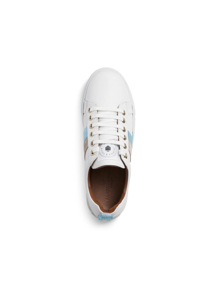 Fairfax & Favor Sky Blue/Stone Alexandra Trainer #Colour_Sky Blue/Stone