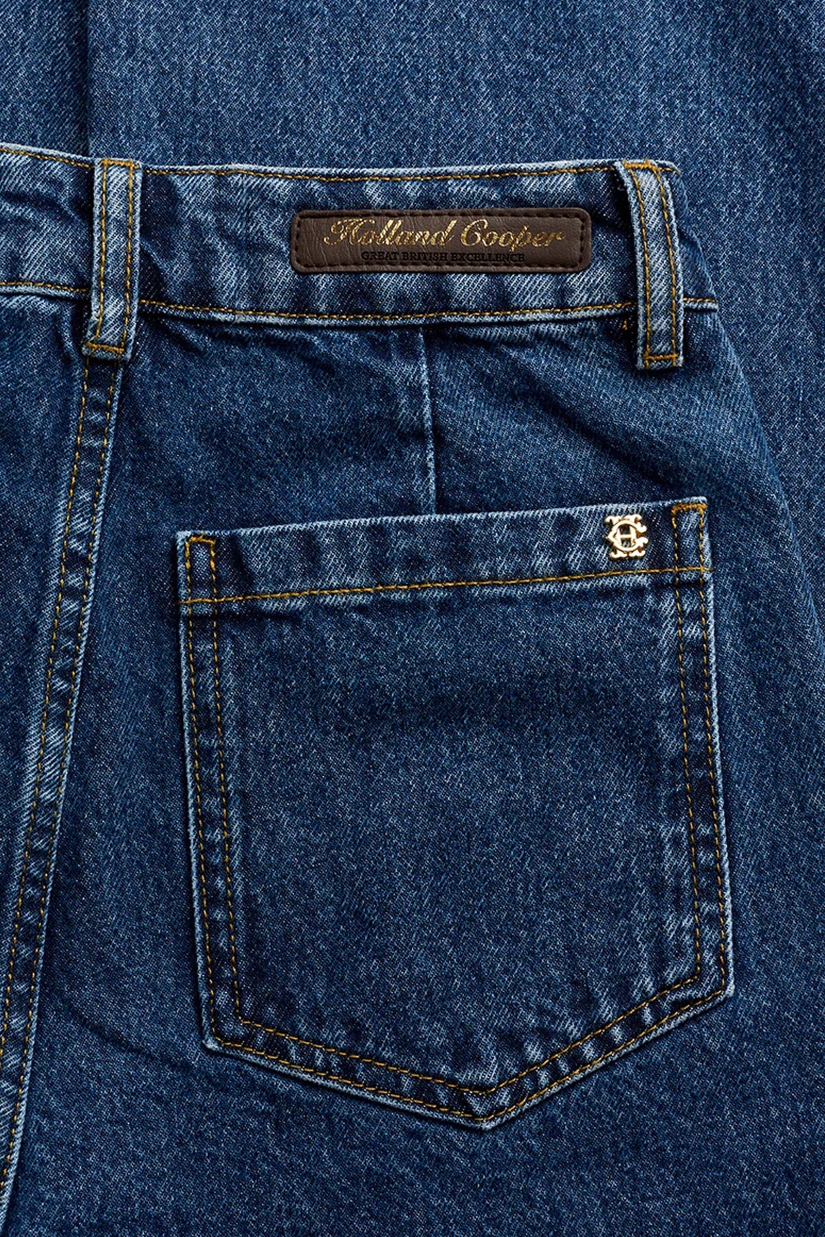 Holland Cooper Tailored Flared Jean #Colour_Mid Denim