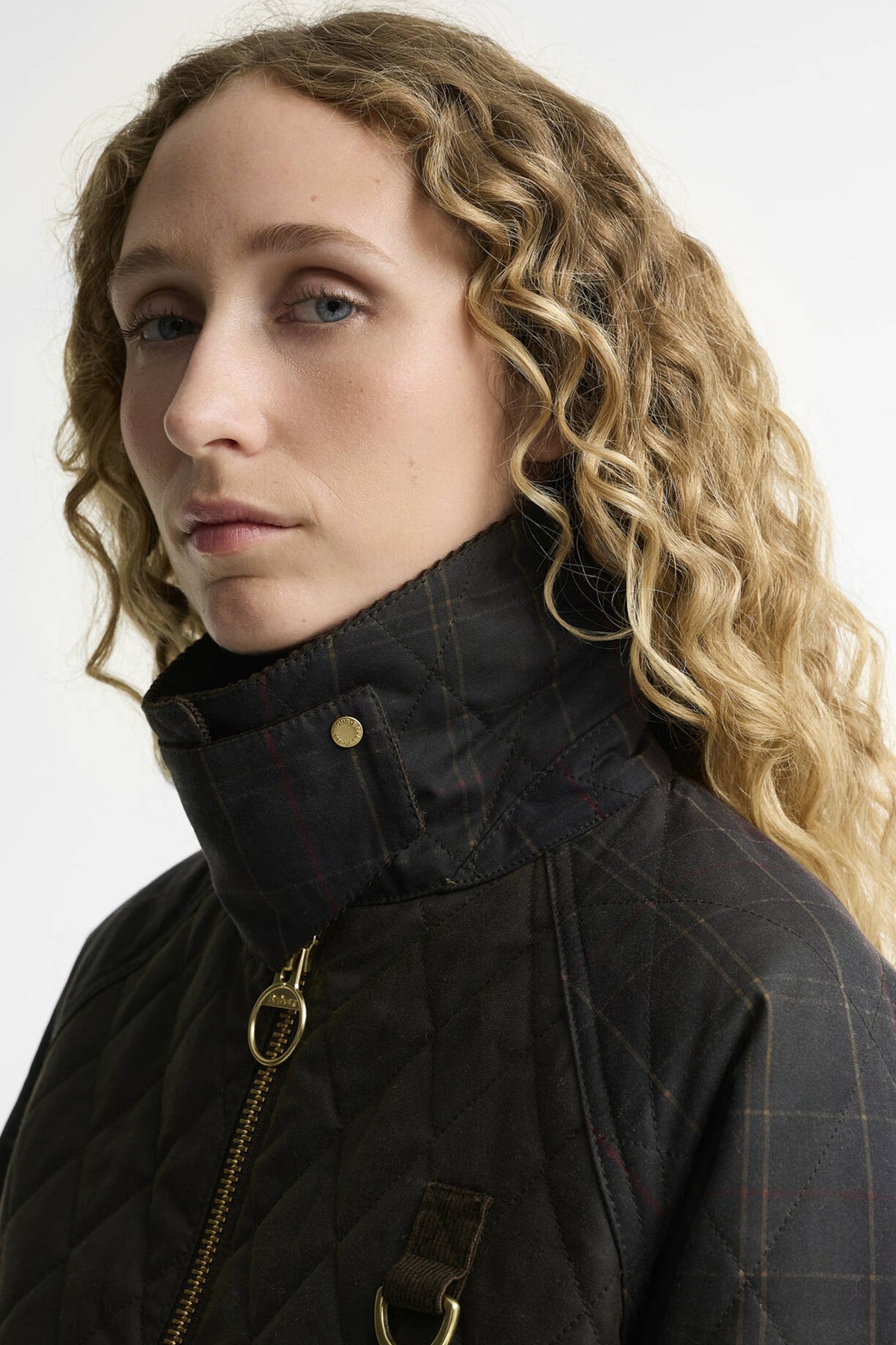 Barbour Tartan Reimagined Icons Tartan Quilted Spey Wax Jacket #Colour_Olive/Classic