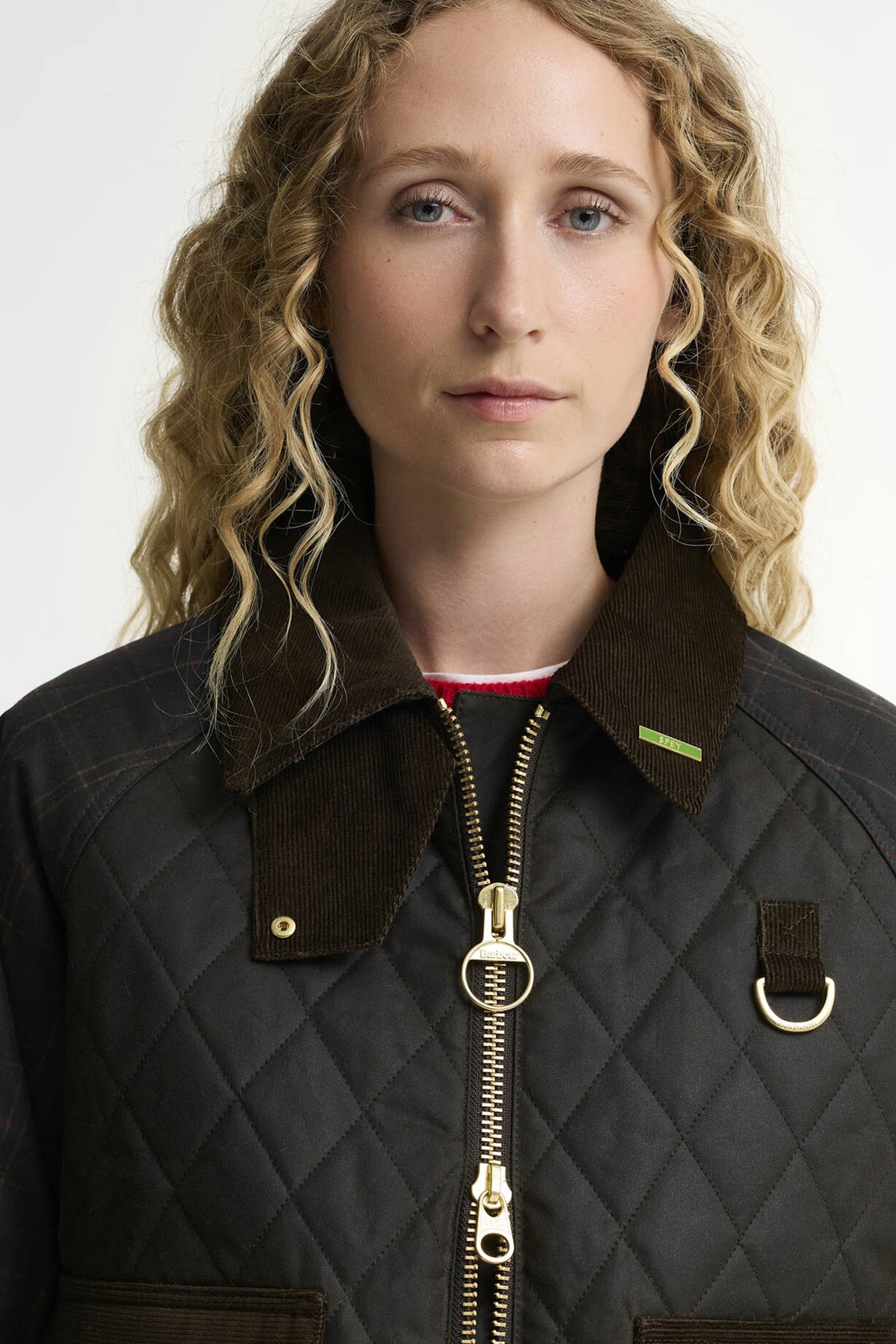 Barbour Tartan Reimagined Icons Tartan Quilted Spey Wax Jacket #Colour_Olive/Classic