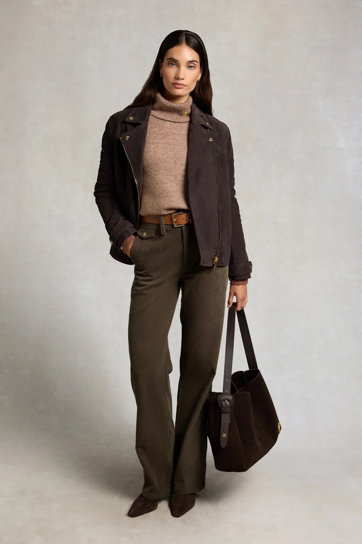 Holland Cooper Tori Roll Neck Knit #Colour_Taupe